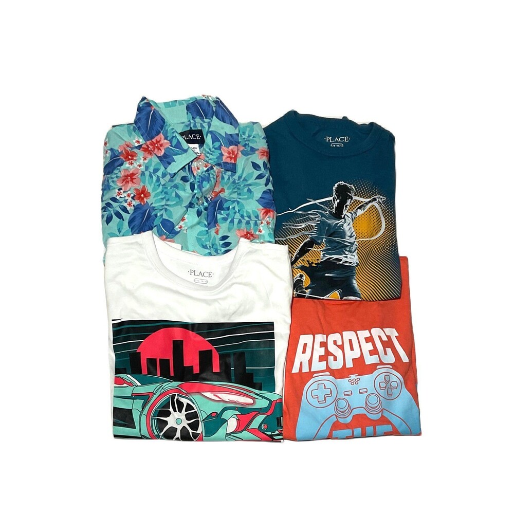 Children’s Place -Bundle- 5 Items- 4 Top/T-shirt’s & 1 Short (Size Large 10/12)
